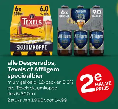 Aanbieding: Desperados, Texels of Affligem speciaalbier