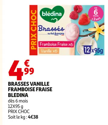 Offre: Brasses vanille framboise fraise