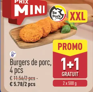 Offre: Burgers de porc