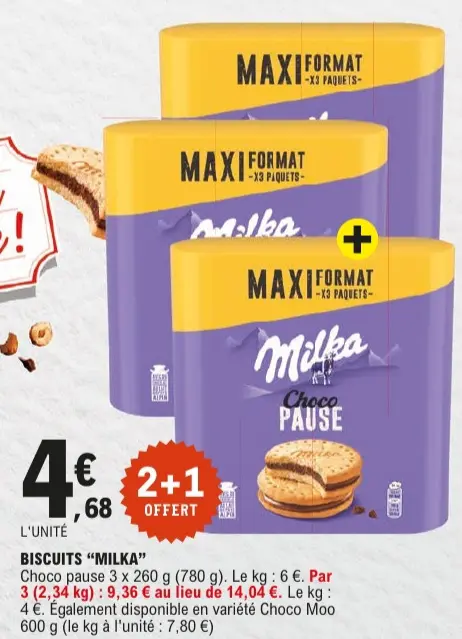 Offre: Biscuits Choco Pause