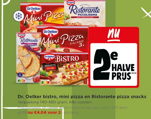 Promotie: Bistro, mini pizza en Ristorante pizza snacks