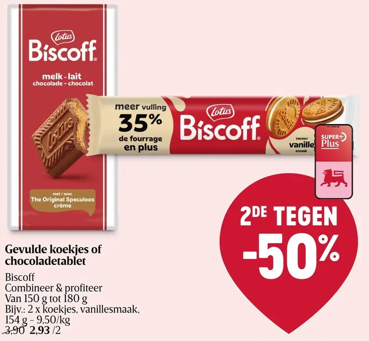 Promotie: Gevulde koekjes of chocoladetablet