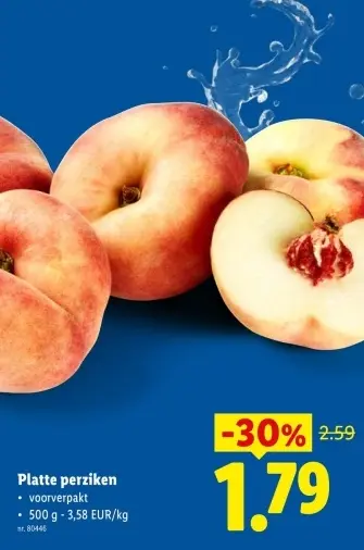 Promotie: Platte perziken