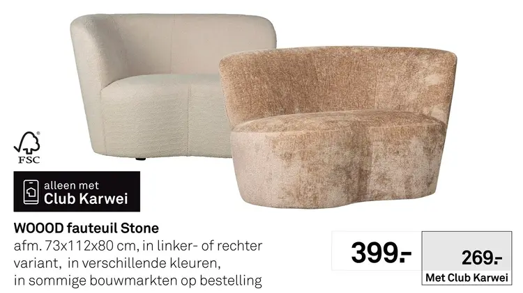Aanbieding: Fauteuil Stone
