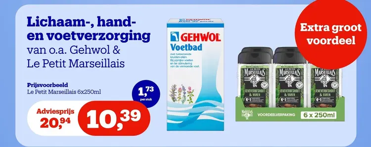 Aanbieding: Lichaam-, hand- en voetverzorging