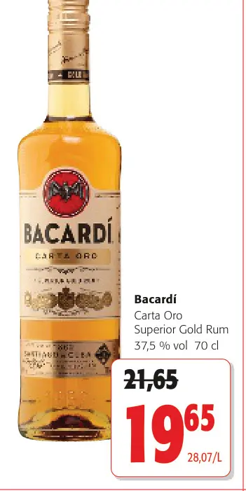 Offre: Carta Oro Superior Gold Rum