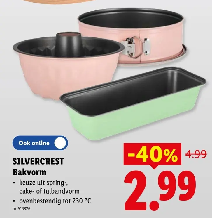 Promotie: Bakvorm