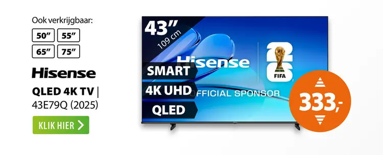 Aanbieding: Hisense QLED 43E79Q (2025)