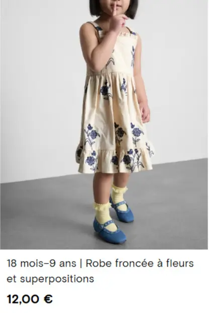 Offre: Robe froncée à fleurs