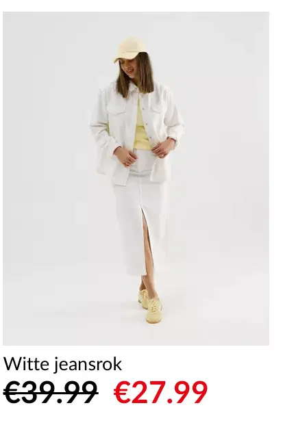 Promotie: Witte jeansrok
