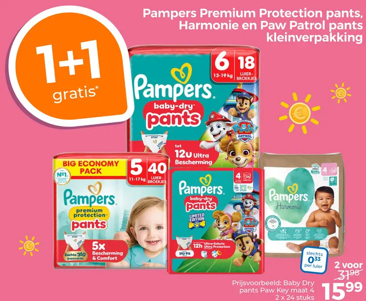 Aanbieding: Pampers Premium Protection pants, Harmonie