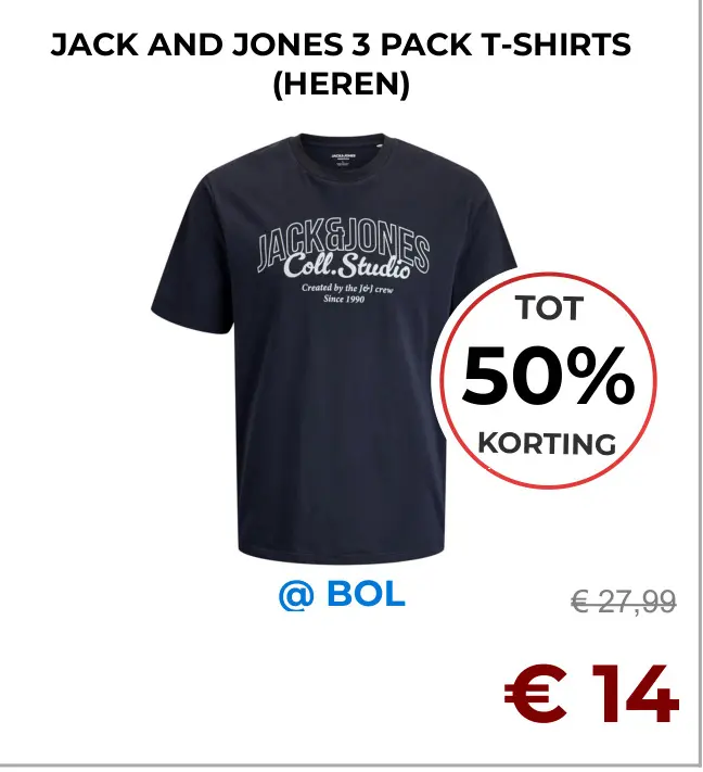 Aanbieding: 3 pack t-shirts