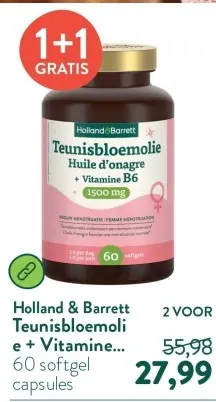 Aanbieding: Teunisbloemolie Huile d'onagre + Vitamine B6