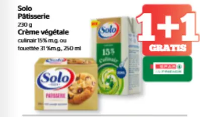 Offre: Pâtisserie ou crème végétale