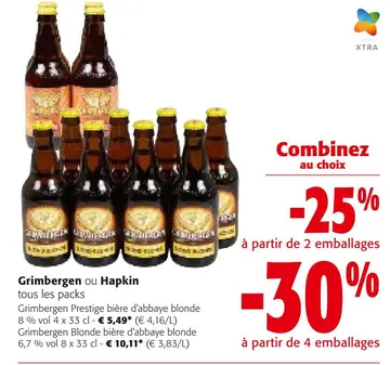 Offre: Grimbergen ou Hapkin