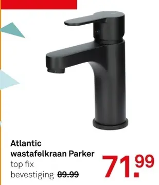 Aanbieding: Atlantic wastafelkraan Parker