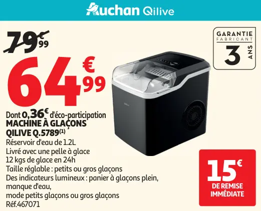Offre: Machine à glaçons