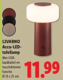 Aanbieding: Accu-LED-tafellamp