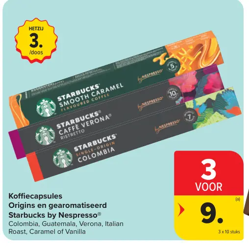 Promotie: Koffiecapsules Origins en gearomatiseerd