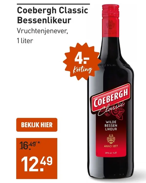 Aanbieding: Coebergh Classic Bessenlikeur