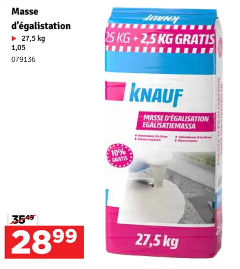 Offre: Masse d'égalisation