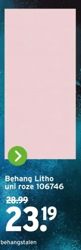 Aanbieding: Behang Litho uni roze