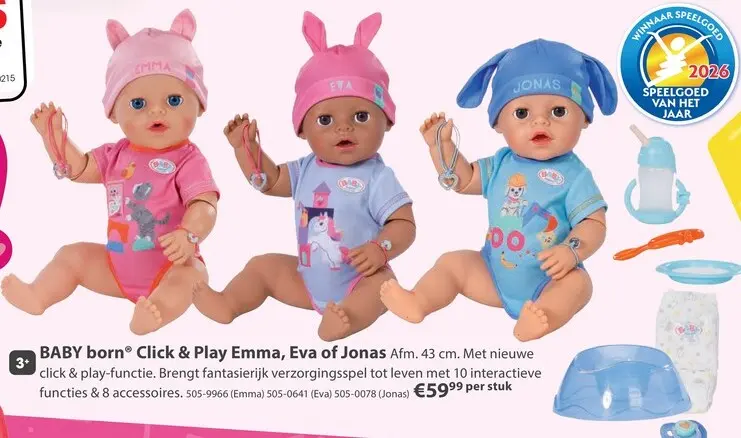 Aanbieding: Click & Play Emma, Eva of Jonas
