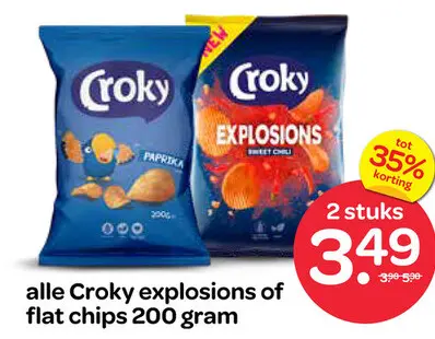 Aanbieding: Croky explosions or flat chips