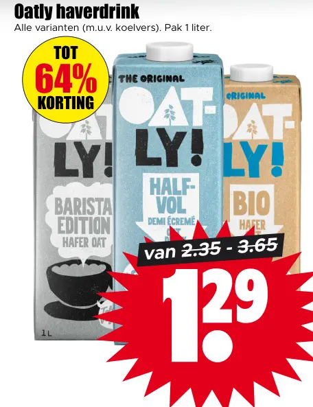 Aanbieding: Oatly haverdrink