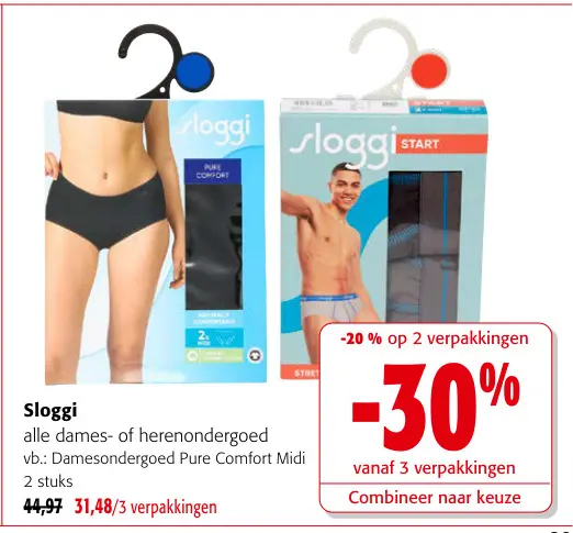 Promotie: alle dames- of herenondergoed
