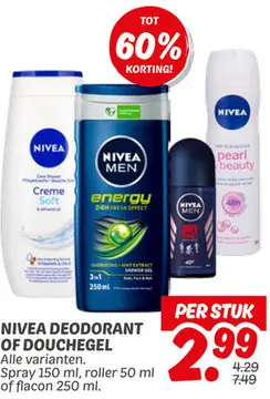 Aanbieding: Nivea deodorant of douchegel