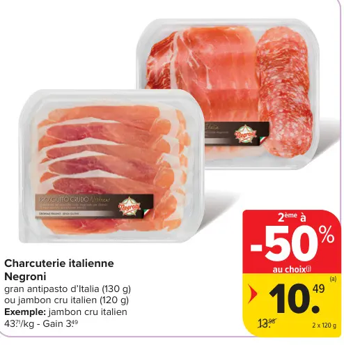 Offre: Charcuterie italienne