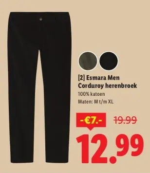Aanbieding: Corduroy herenbroek