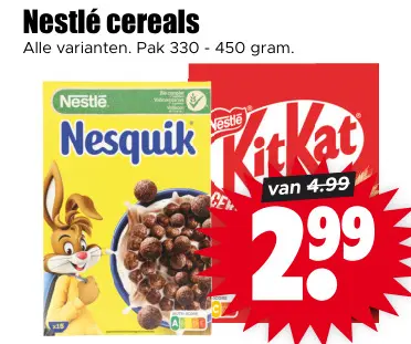 Aanbieding: Nestlé cereals