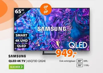 Aanbieding: Samsung QLED 4K 65Q73D (2024)