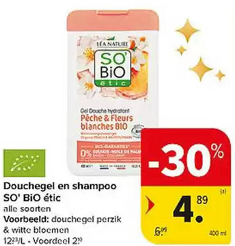 Aanbieding: Douchegel en shampoo SO' BIO étic