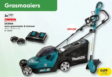 Aanbieding: DK396N accu grasmaaier & trimmer