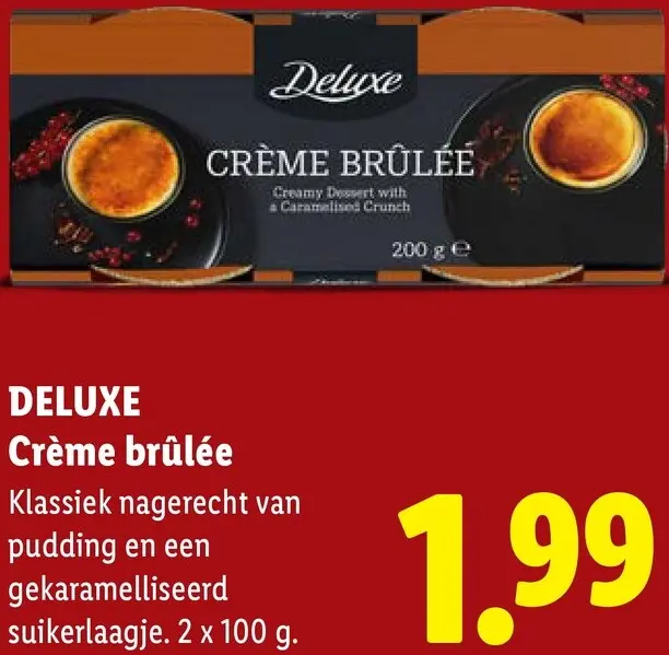 Aanbieding: DELUXE Crème brûlée