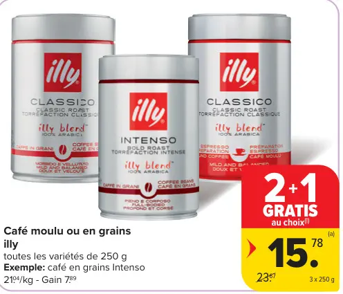 Offre: Café moulu ou en grains