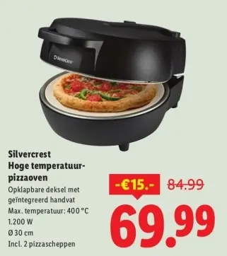 Aanbieding: Hoge temperatuur-pizzaoven