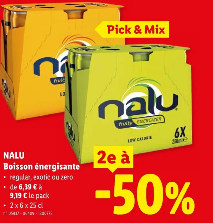 Offre: Boisson énergisante