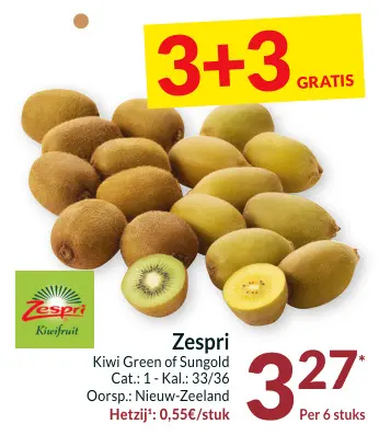 Promotie: Zespri Kiwi Green of Sungold