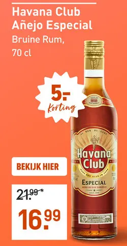 Aanbieding: Havana Club Añejo Especial 70CL