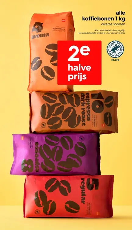 Aanbieding: Alle koffiebonen 1 kg