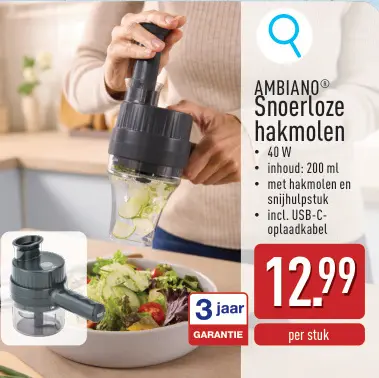 Promotie: Snoerloze hakmolen