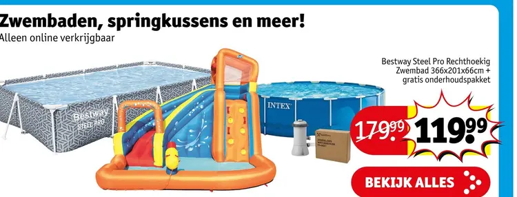 Aanbieding: Zwembaden, springkussens en meer!
