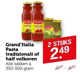 Aanbieding: Grand'Italia Pasta tradizionali of half volkoren