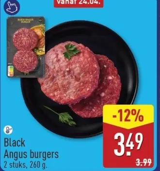 Aanbieding: Black Angus burgers