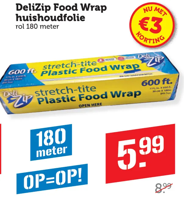Aanbieding: Food Wrap huishoudfolie