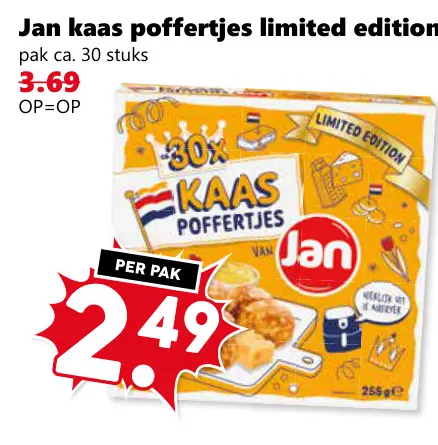 Aanbieding: kaas poffertjes limited edition